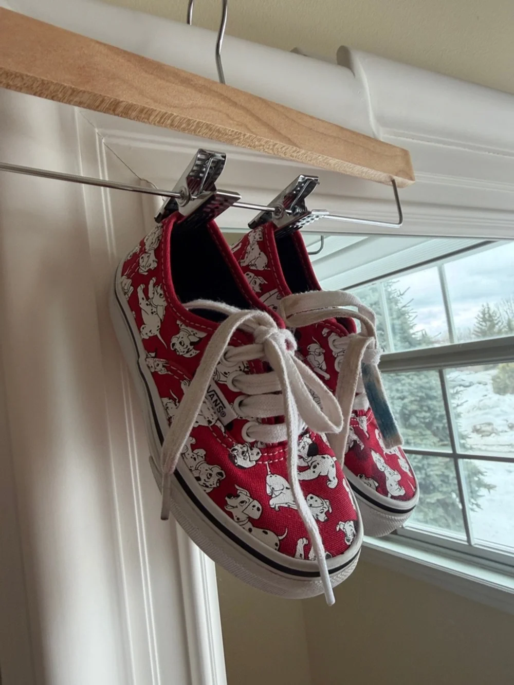 Vans Kids Red Dalmatian Print Lace-Up Sneakers - Picture 4 of 4